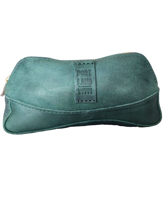 portland leather goods Handbags - Portland Leather Unisex Artisan Pouch Evergreen Unicorn Rare Zip Leather